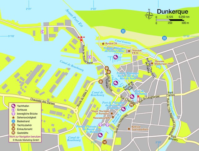 Hafenkarte Dünkirchen